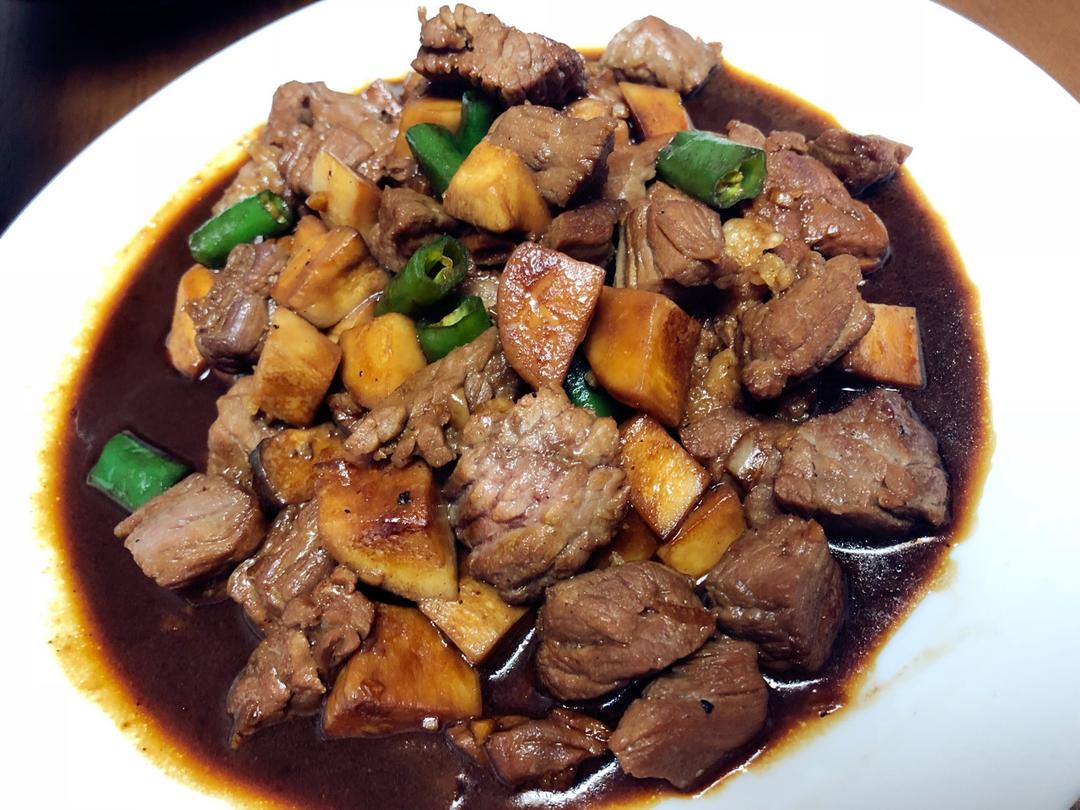 黑椒杏鲍菇牛肉粒