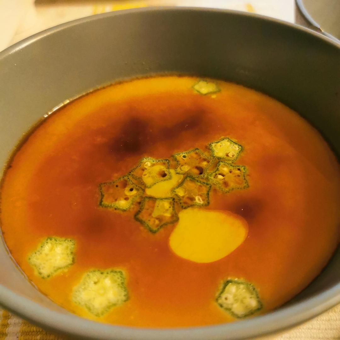 快手秋葵蒸蛋，好看又好吃