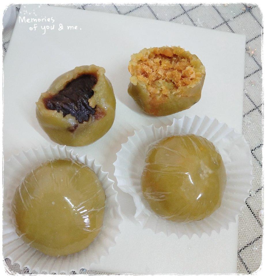 网红青团～～咸蛋黄肉松青团