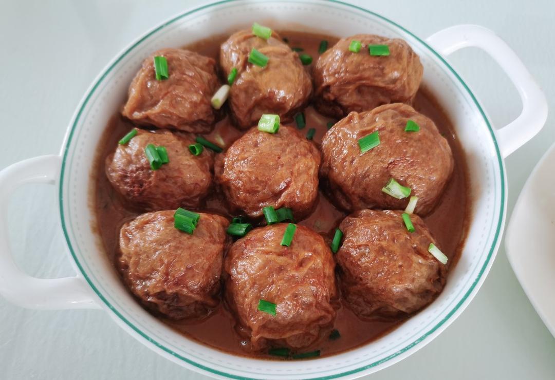 红烧油面筋塞肉