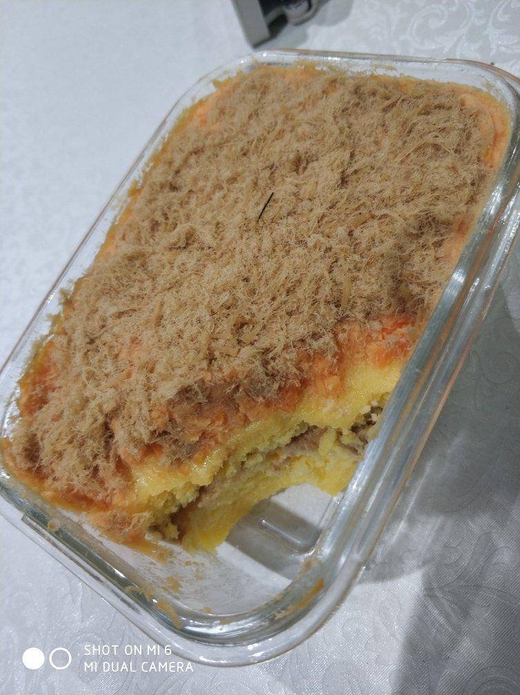 芋泥麻薯肉松蛋糕盒子