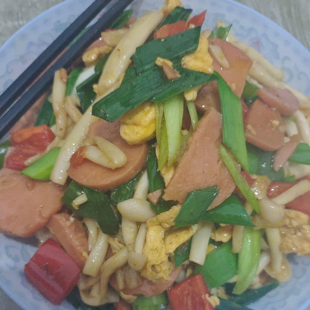 白玉菇炒火腿