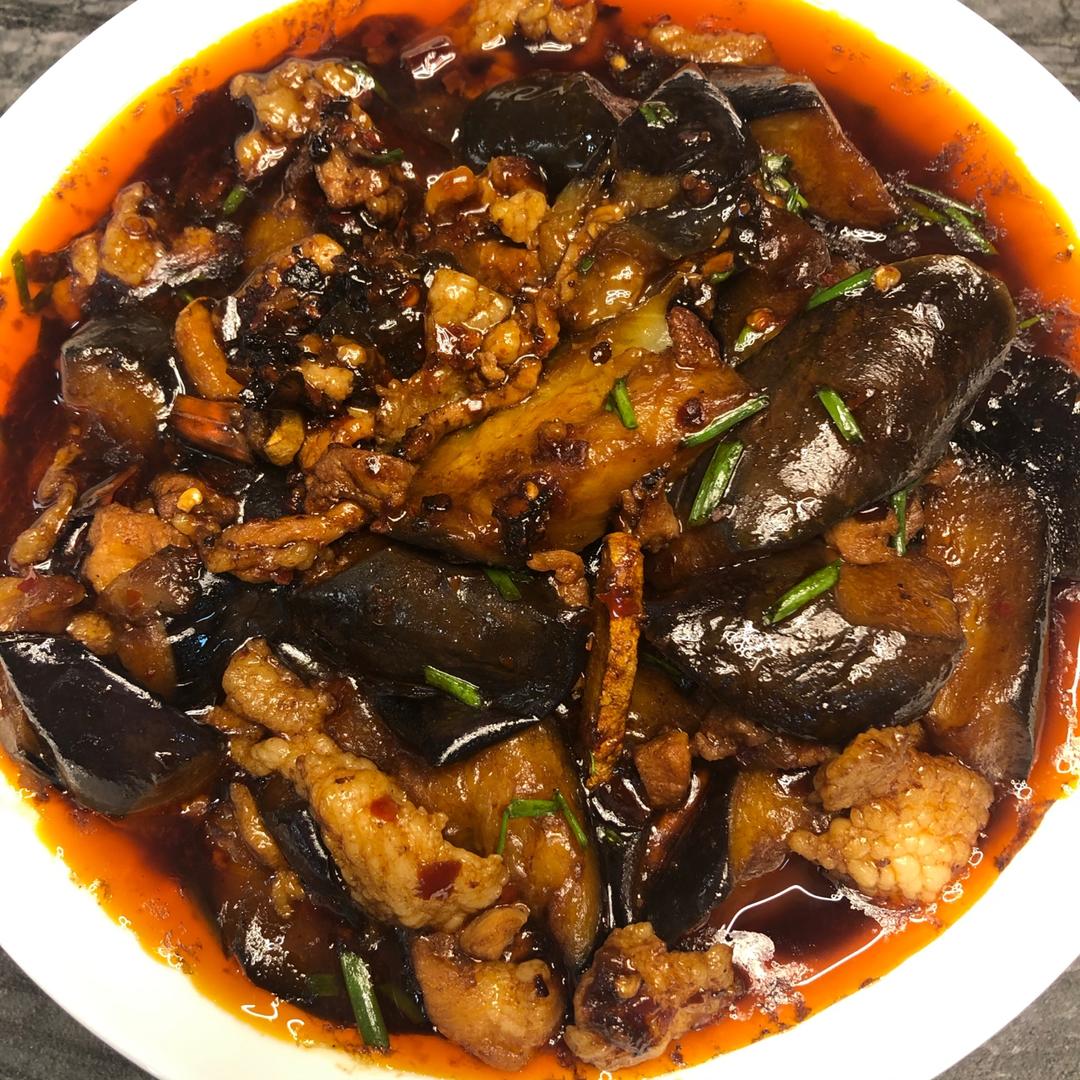 红烧肉沫茄子