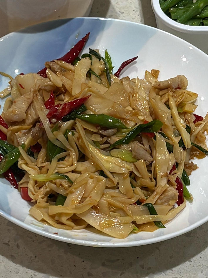 湖南名菜-糯米笋小炒肉