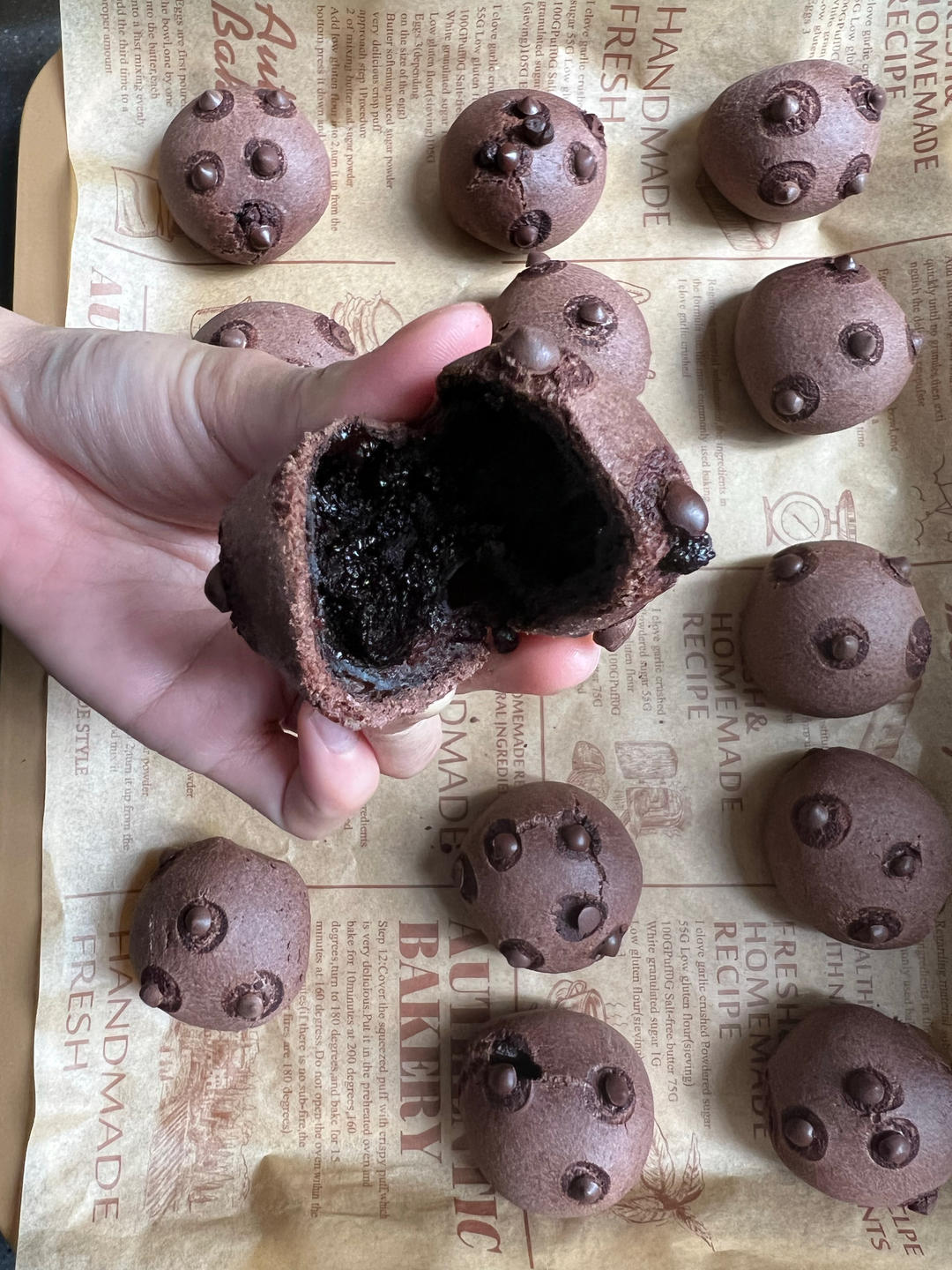 【 可可巧克力麻薯包 】