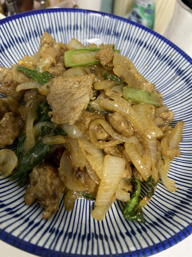 家常孜然洋葱炒羊肉