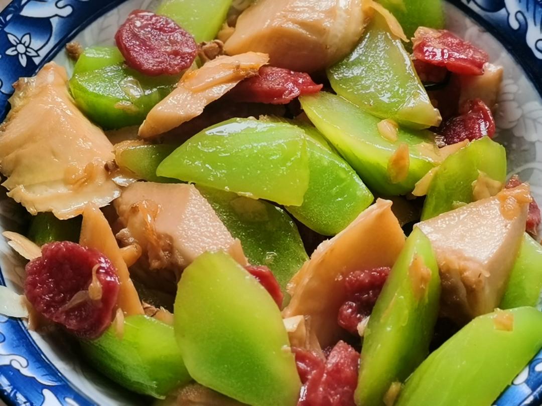 ㊙️腊味‼️冬笋莴苣炒腊肠‼️美味家常