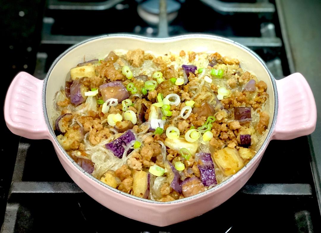 肉末茄子粉丝煲