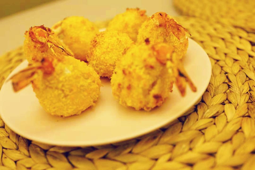 黄金土豆虾球—松下蒸烤箱SC300