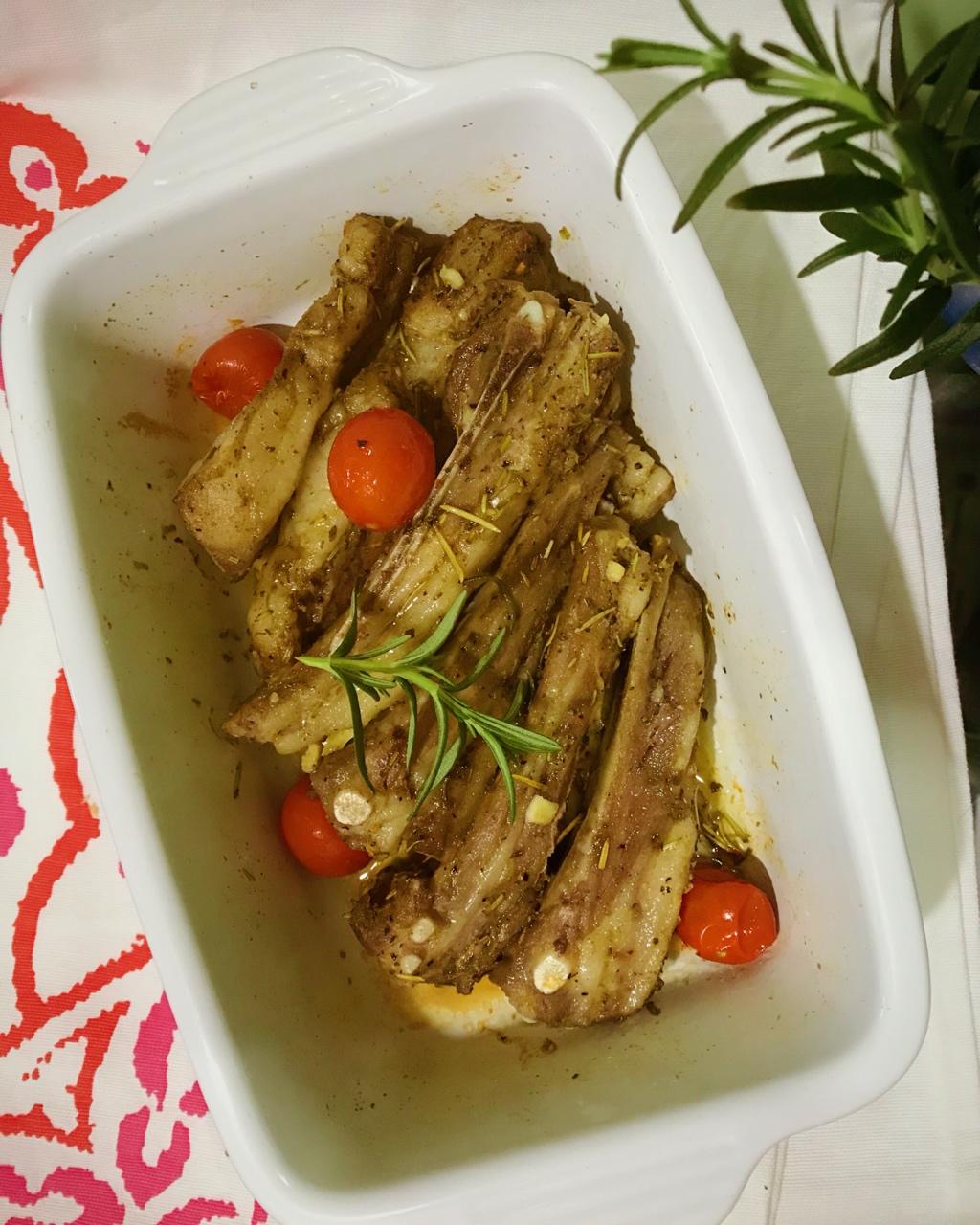 迷迭香烤小羊排