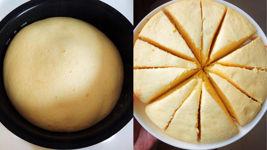 不用电子称只需要普通电饭锅做的电饭锅蛋糕