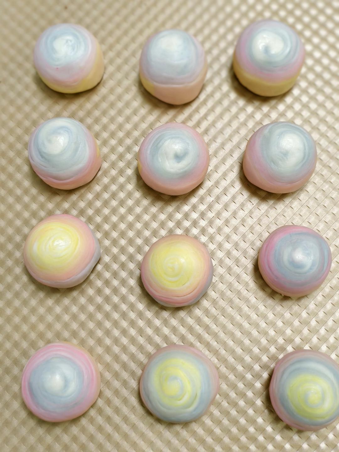 超级好看的彩虹蛋黄酥免费教程！超级详细！按照步骤就能成功！