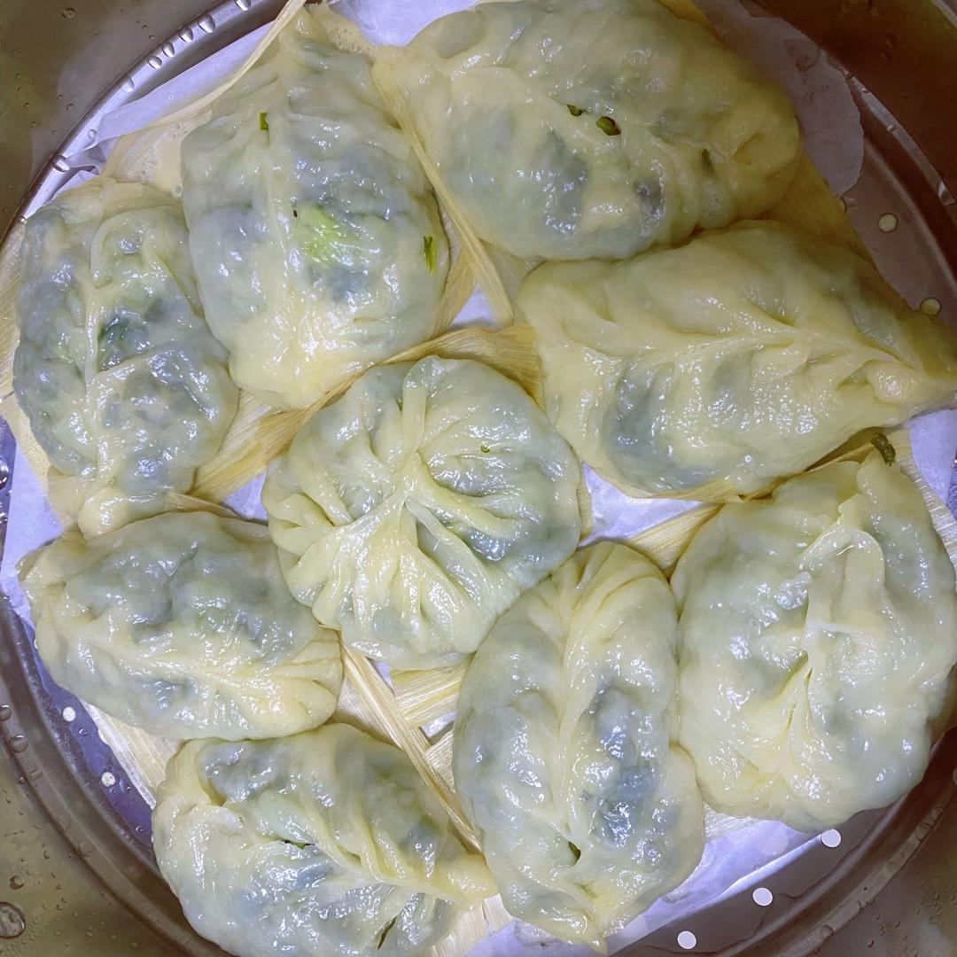 小白菜凉水面包子