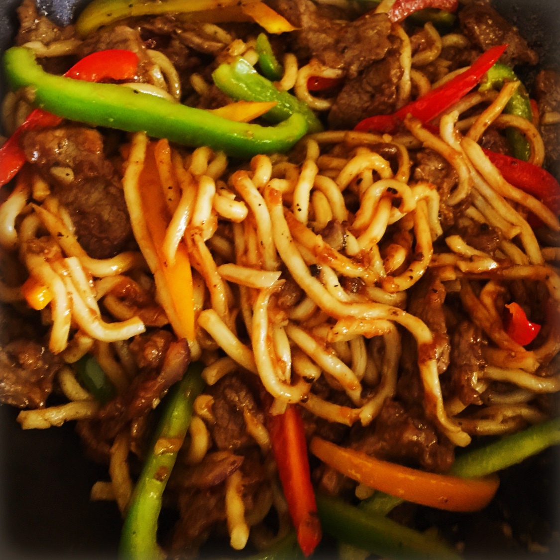 牛肉炒乌冬