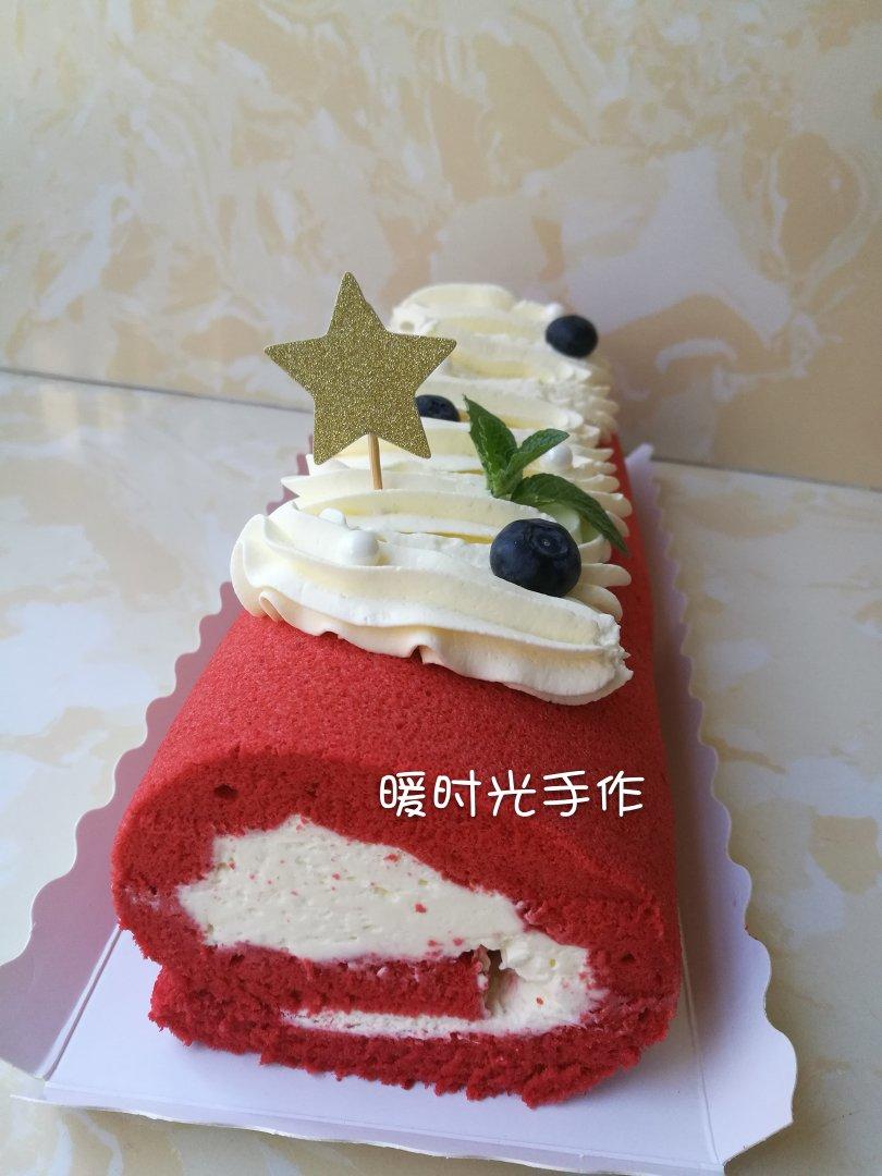 马斯卡彭红丝绒蛋糕卷