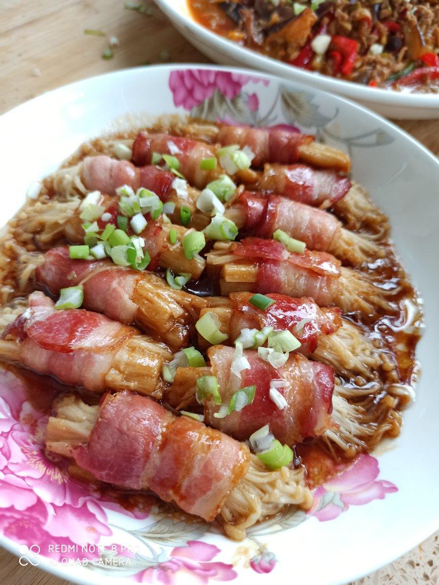 培根金针菇卷