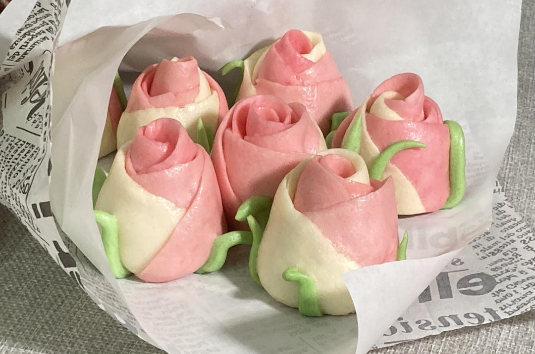 不会凋谢的玫瑰花馒头