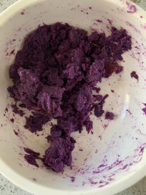 低脂紫薯纸杯蛋糕-无糖无油的做法 步骤2