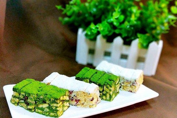抹茶雪花酥的做法