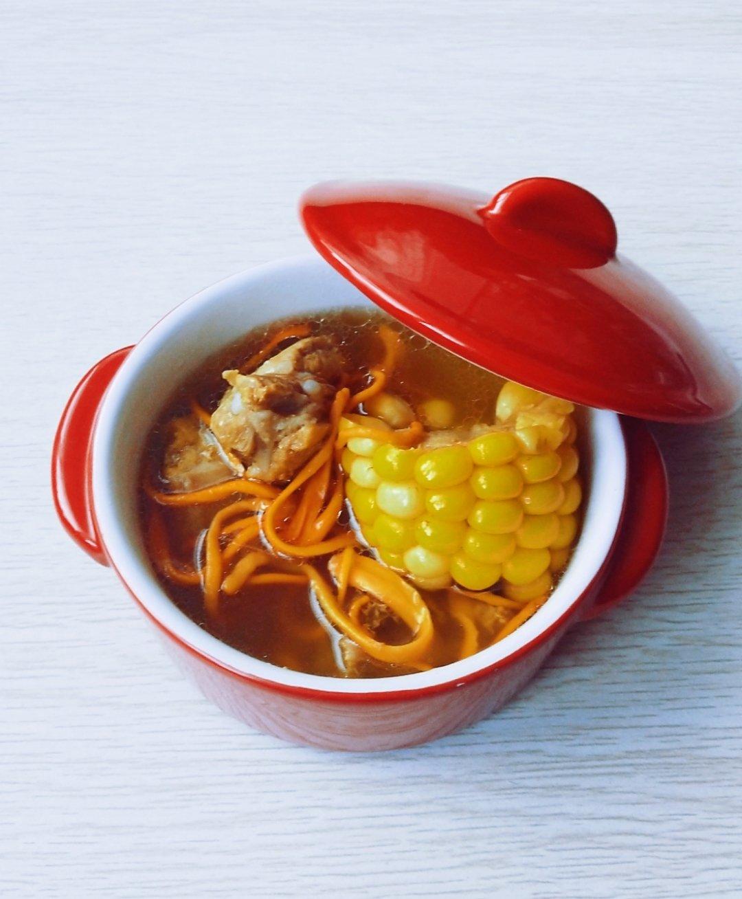 虫草花玉米排骨汤