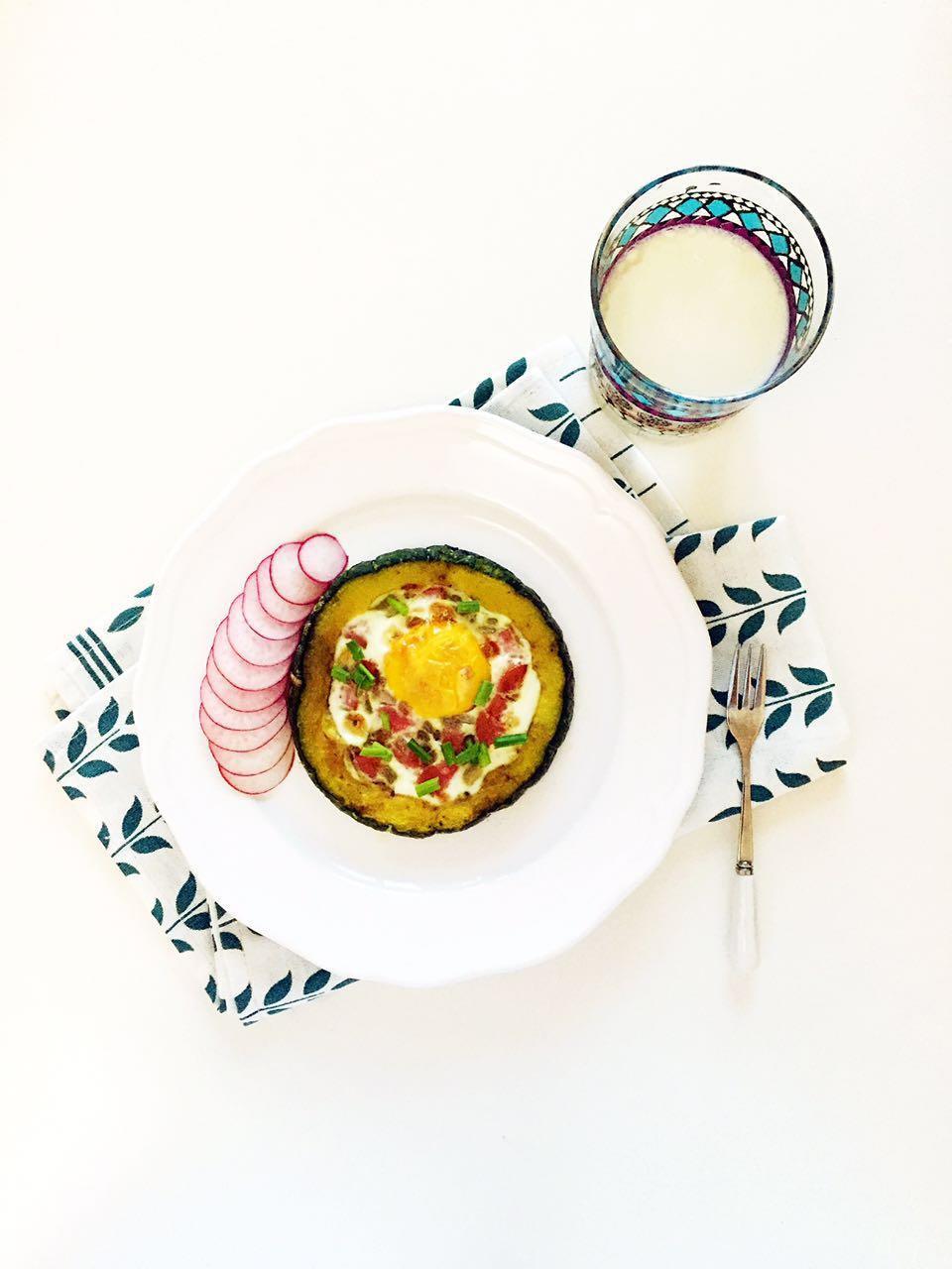 宝宝辅食：小芽营养食谱-烤鸡蛋南瓜圈的做法