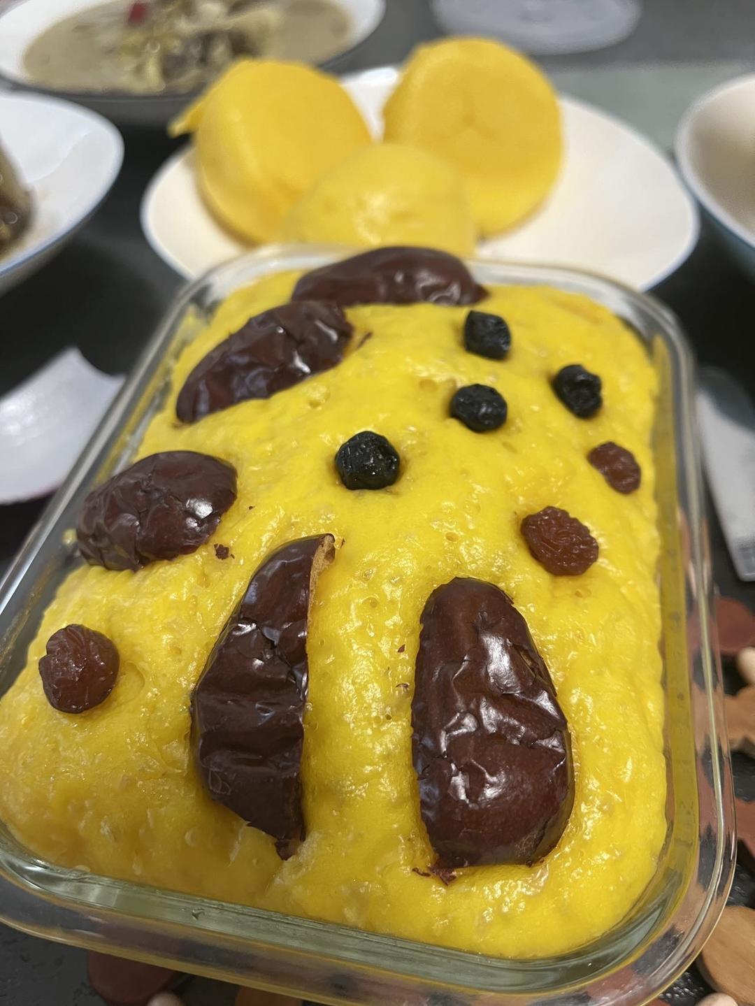 松软不发粘的南瓜发糕