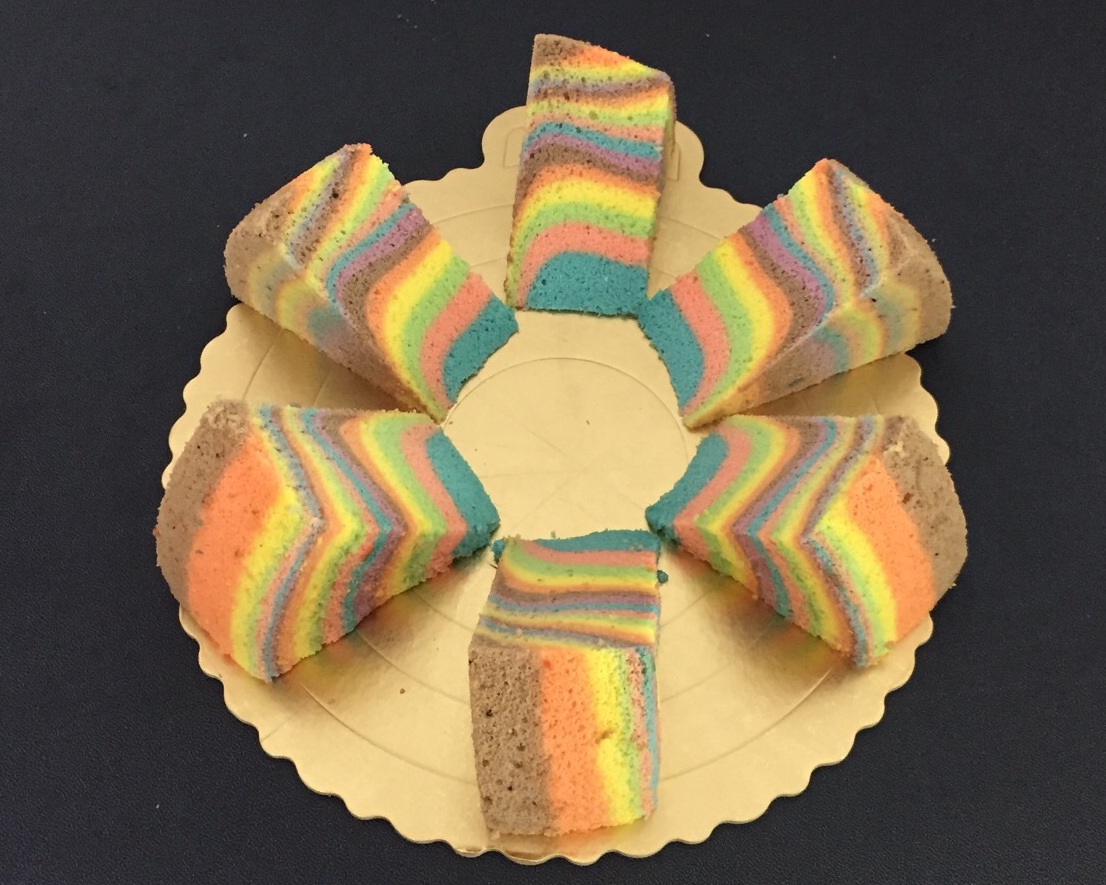 彩虹蛋糕一次成型的做法