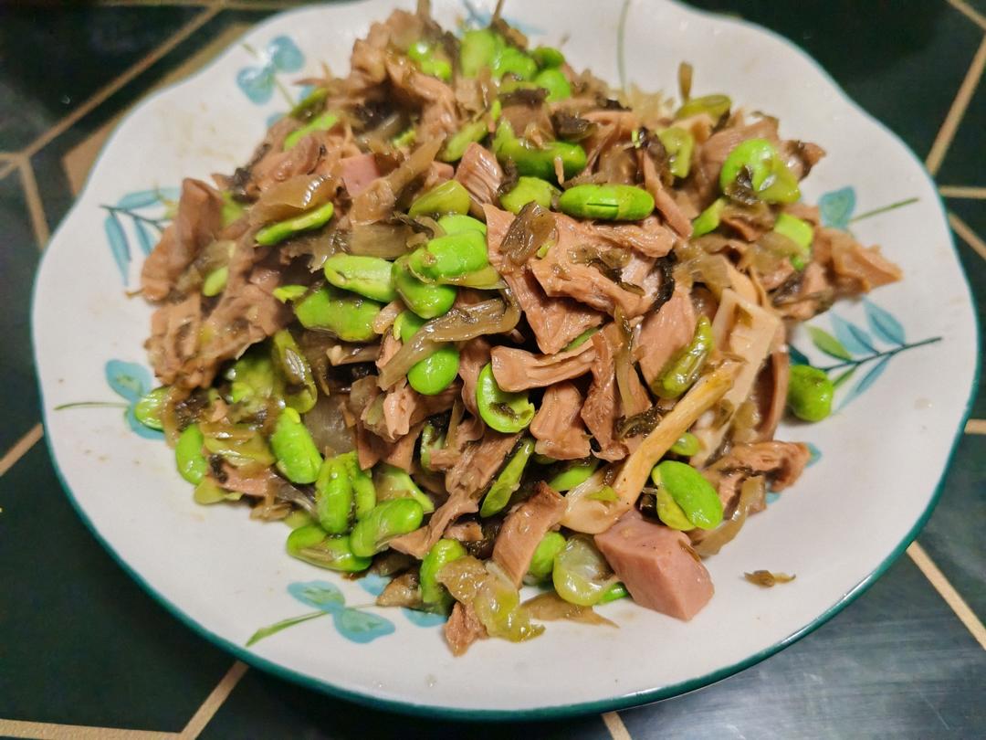 毛豆炒雪菜