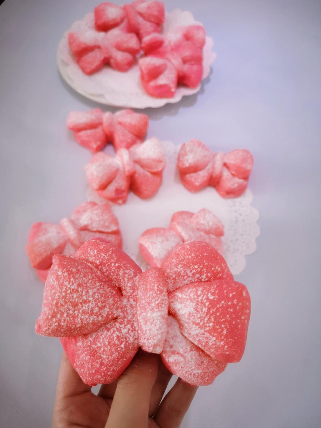火龙果蝴蝶结面包（一次发酵）