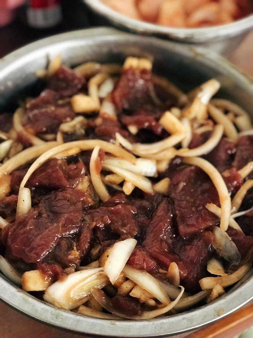 「正宗韩式烤肉」调味牛肉的腌制秘诀