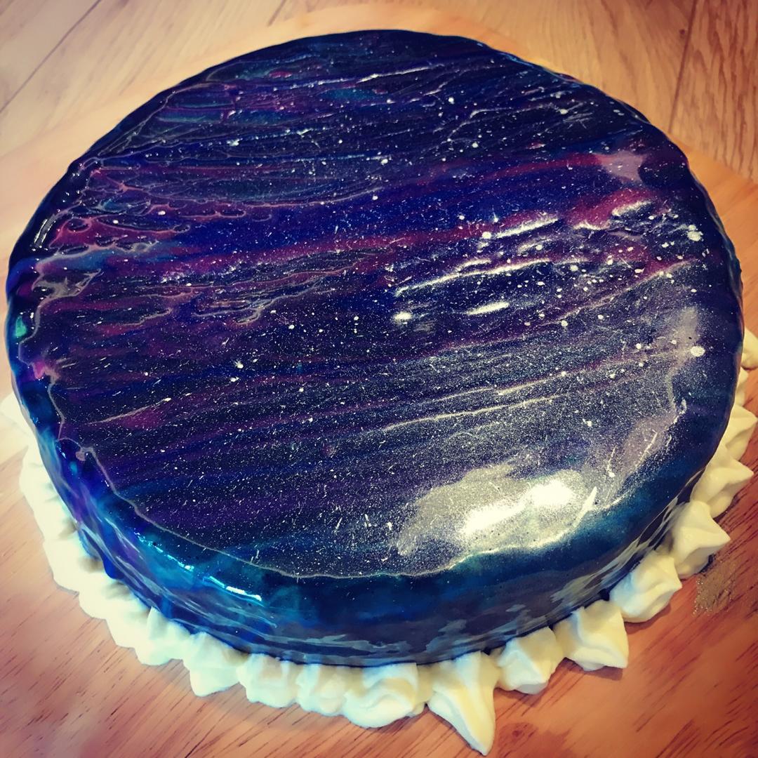 安公子yuki做的星空巧克力蛋糕淋面