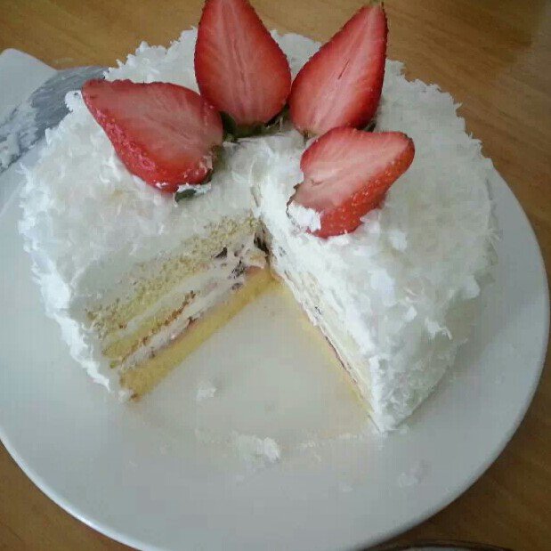 嘛咪嘛咪哄做的草莓白森林蛋糕