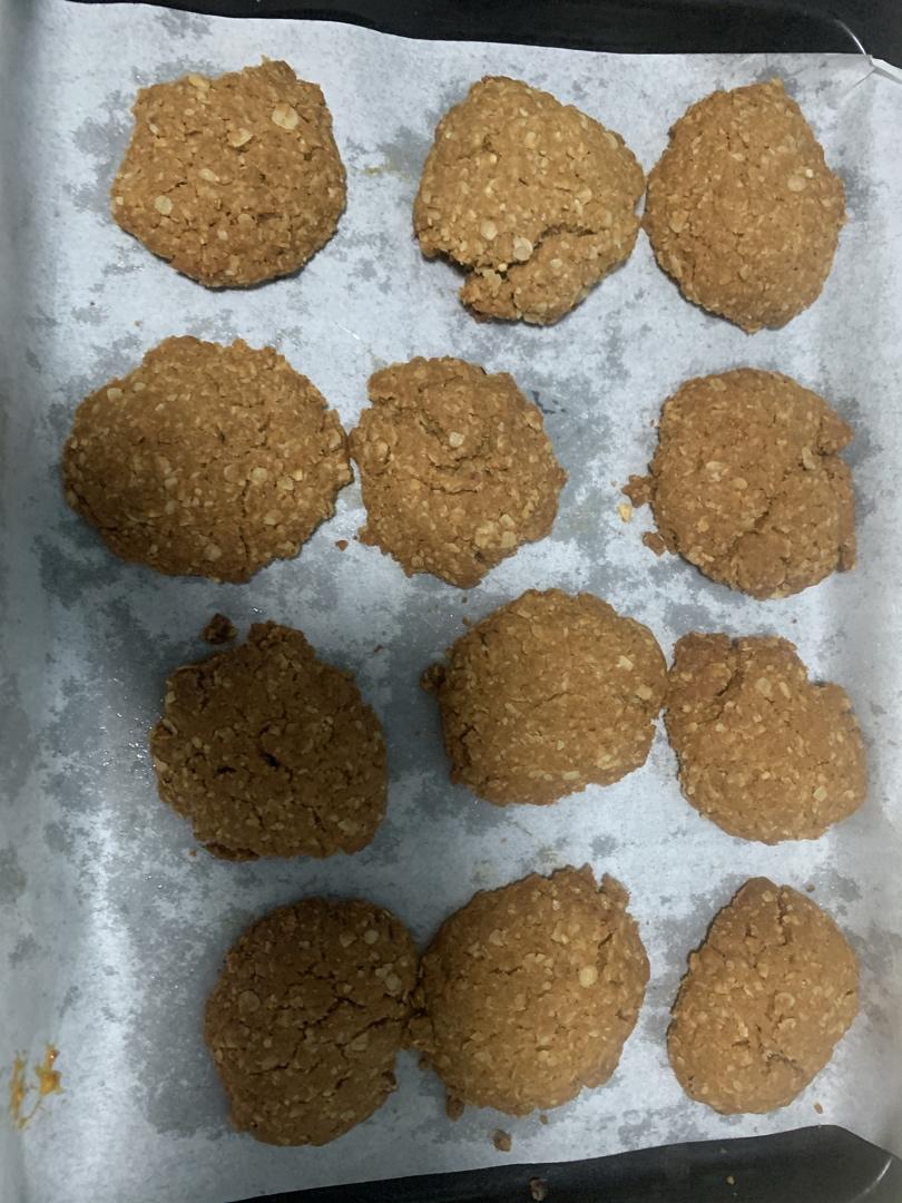 #春天烘焙季#酥得掉渣儿---『焦糖燕麦饼干』