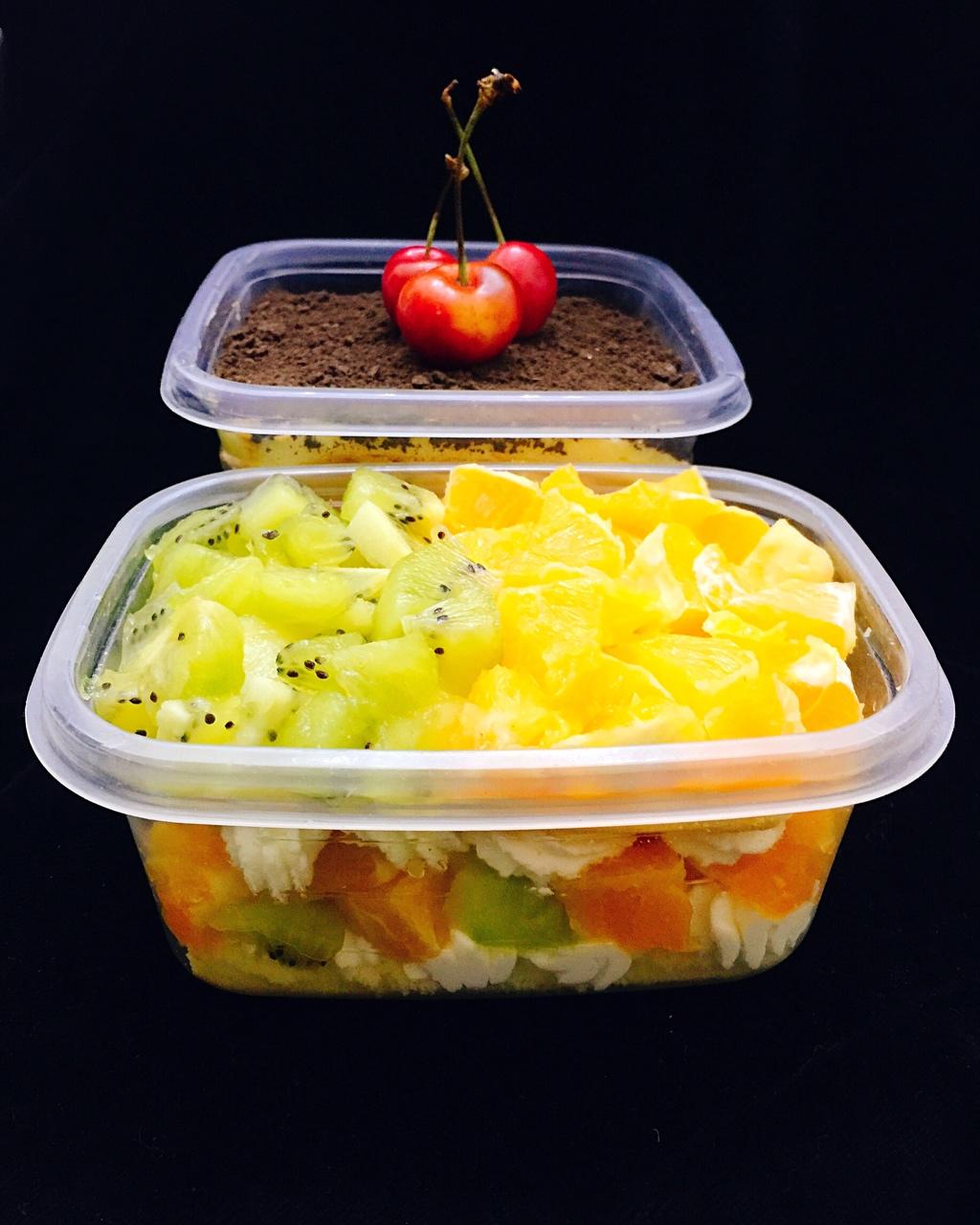 简单快手的便当饭盒水果盒子蛋糕