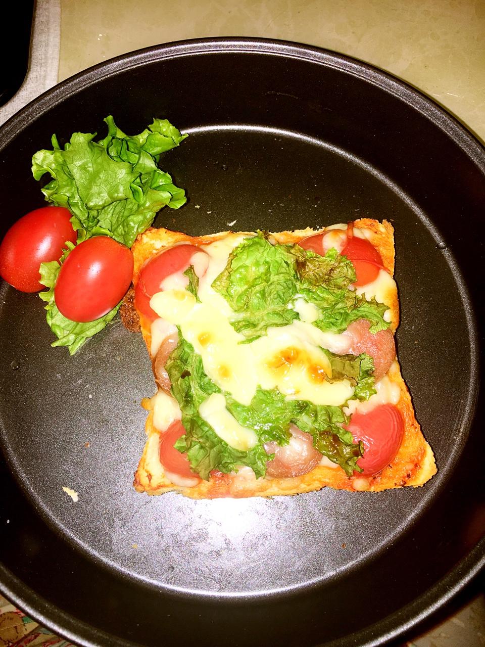 吐司培根小批萨