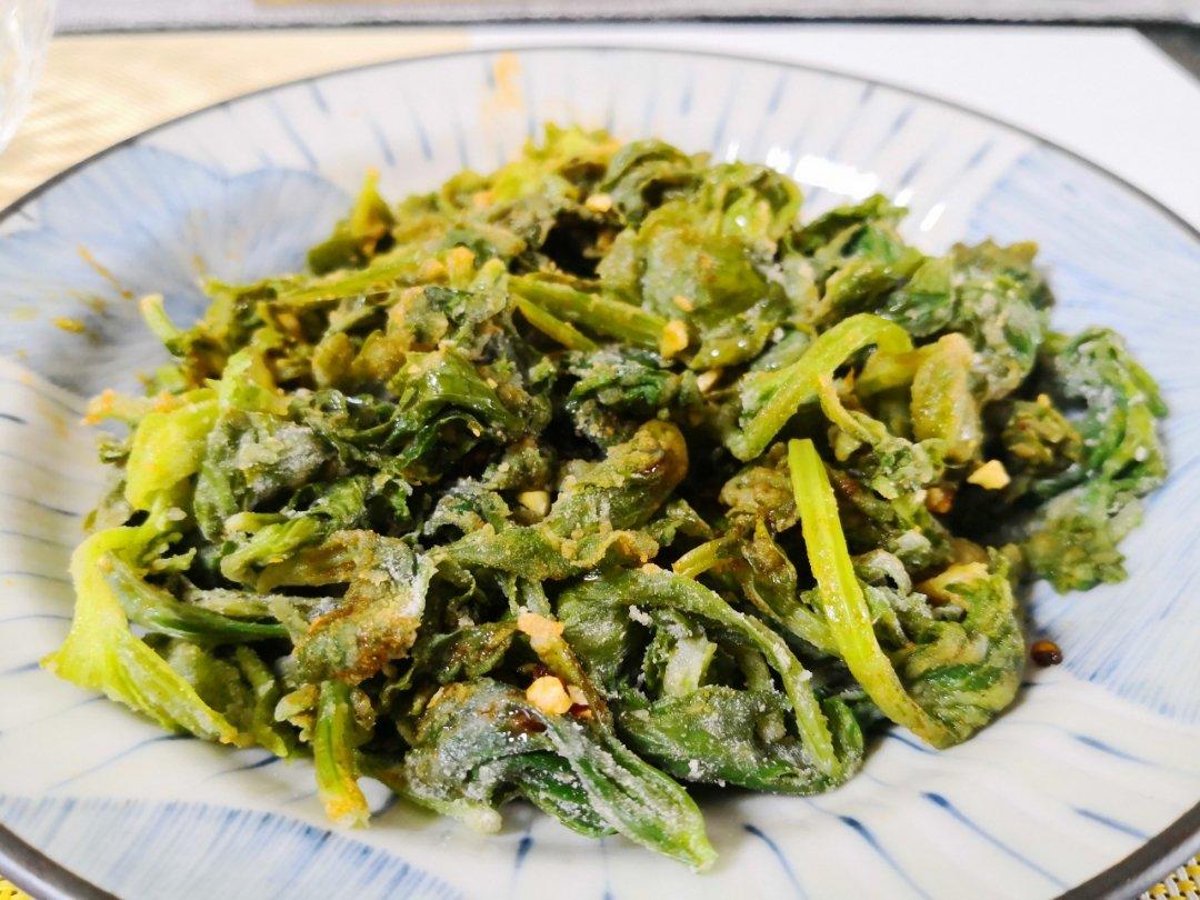 蒸芹菜叶（蒸野菜）