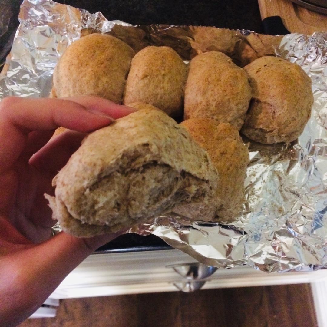 黑芝麻全麦餐包 100%纯全麦