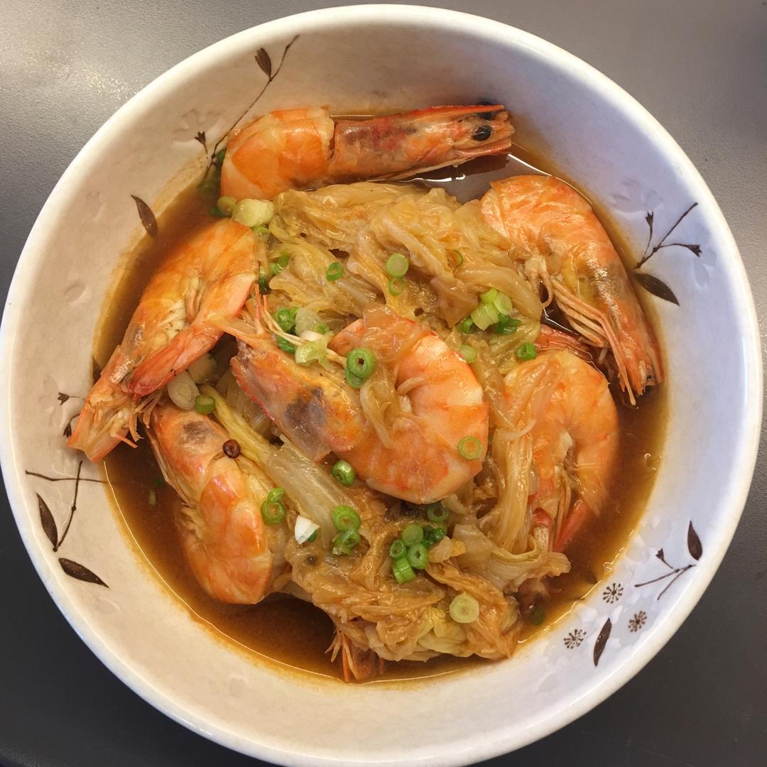 大虾炒白菜