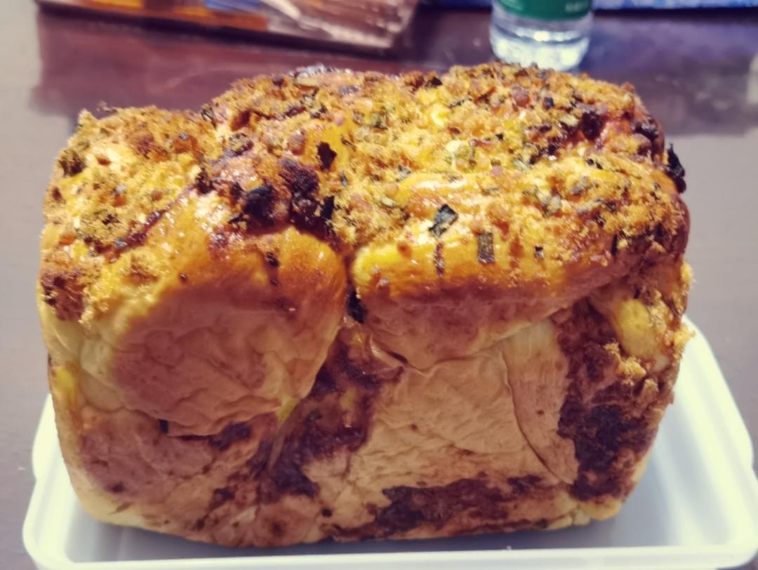 咸香松软～保姆级教程‼️葱香肉松手撕吐司