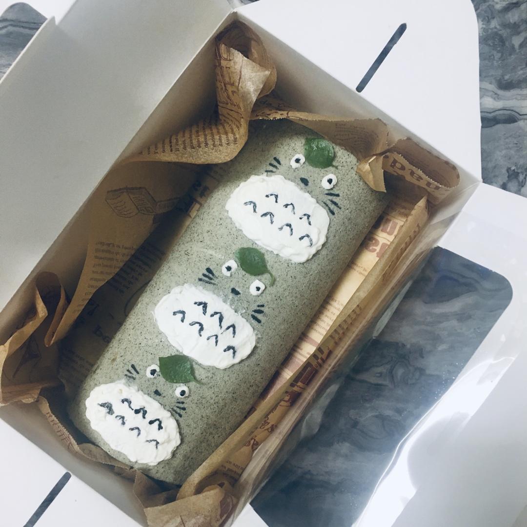 姐姐妹妹のTotoro胖胖卷儿～你是我心中的一坨紫米～双黑（黑米黑芝麻）蛋糕卷