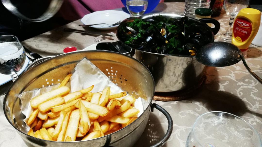 moules marinière法式白葡萄酒青口