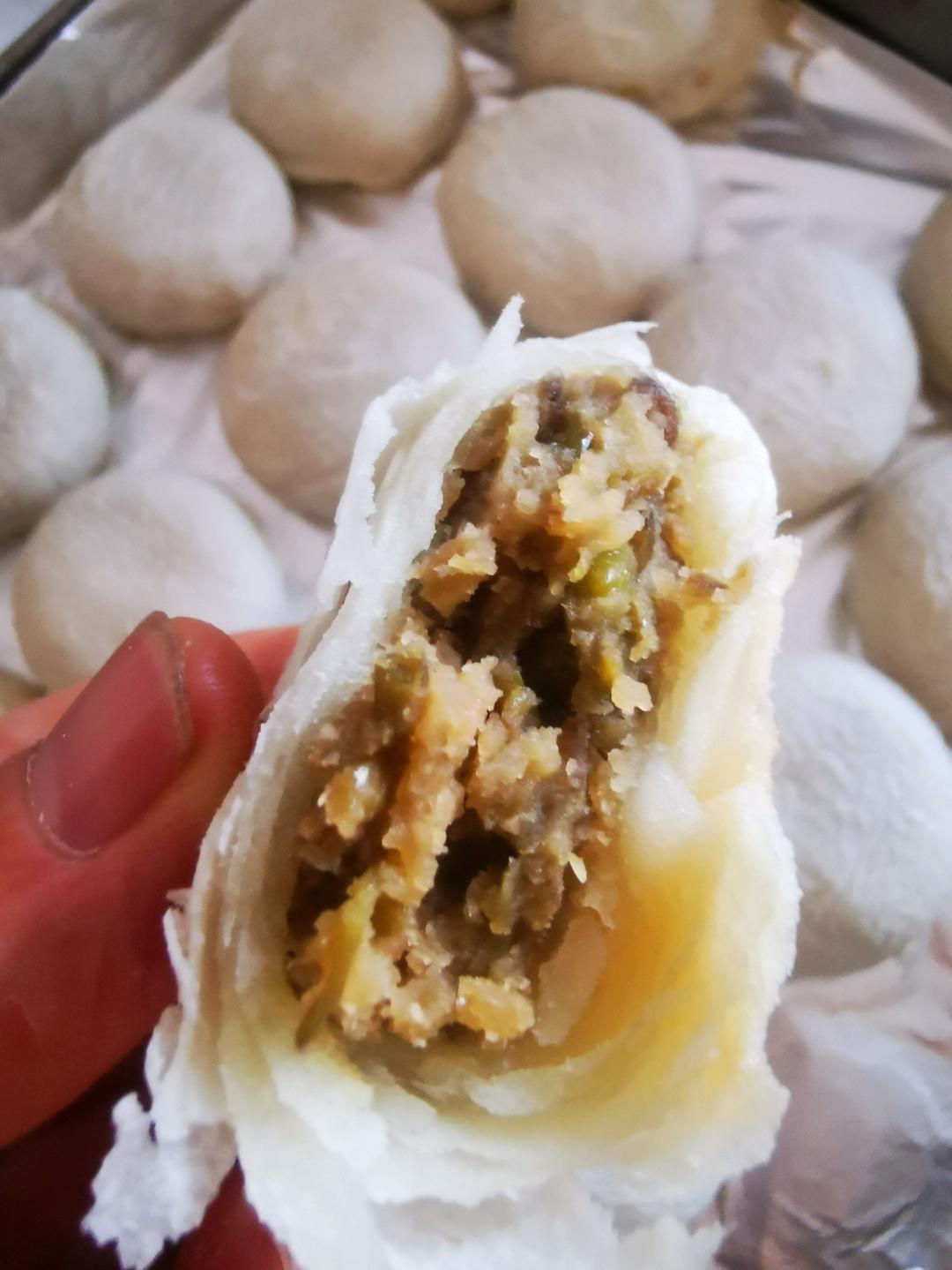 酥皮绿豆饼   酥得掉渣渣