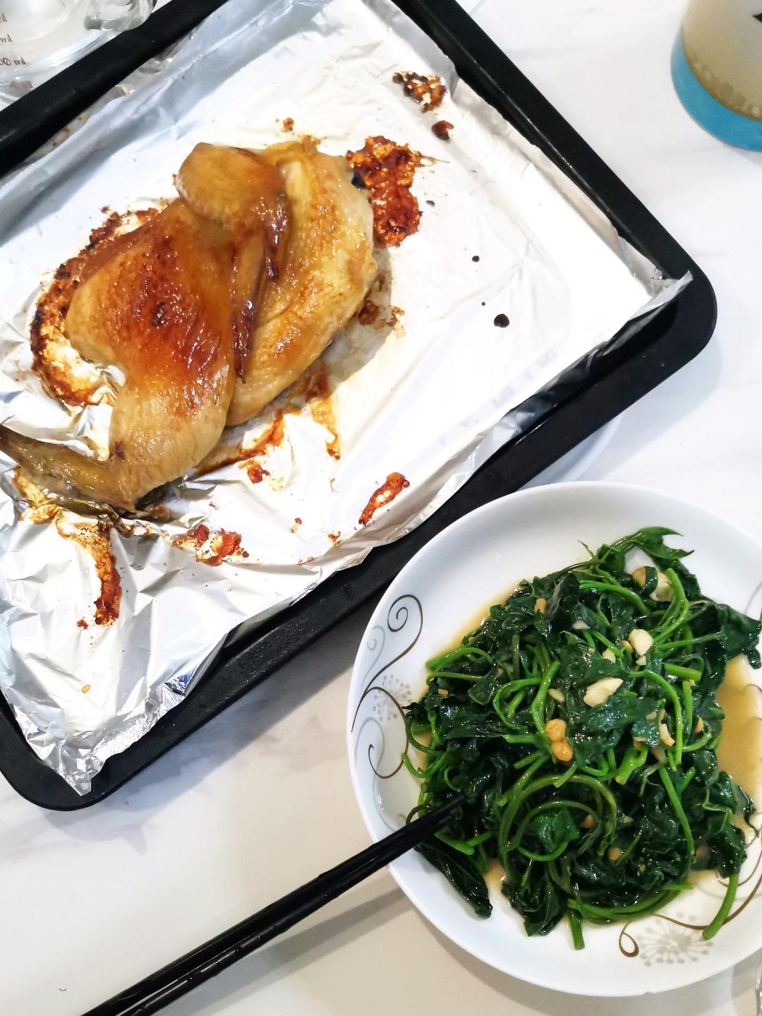 烤箱烤鸡