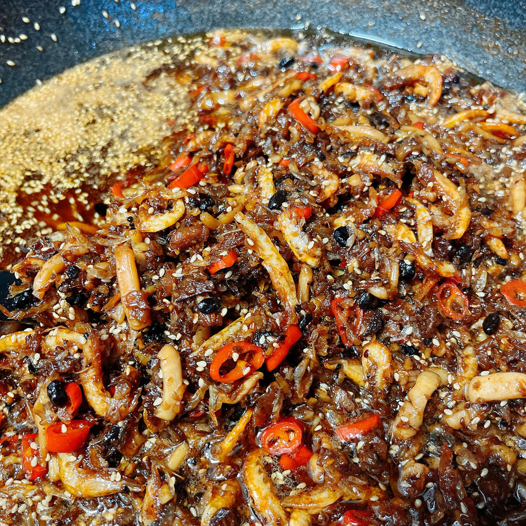 鱿鱼牛肉虾酱