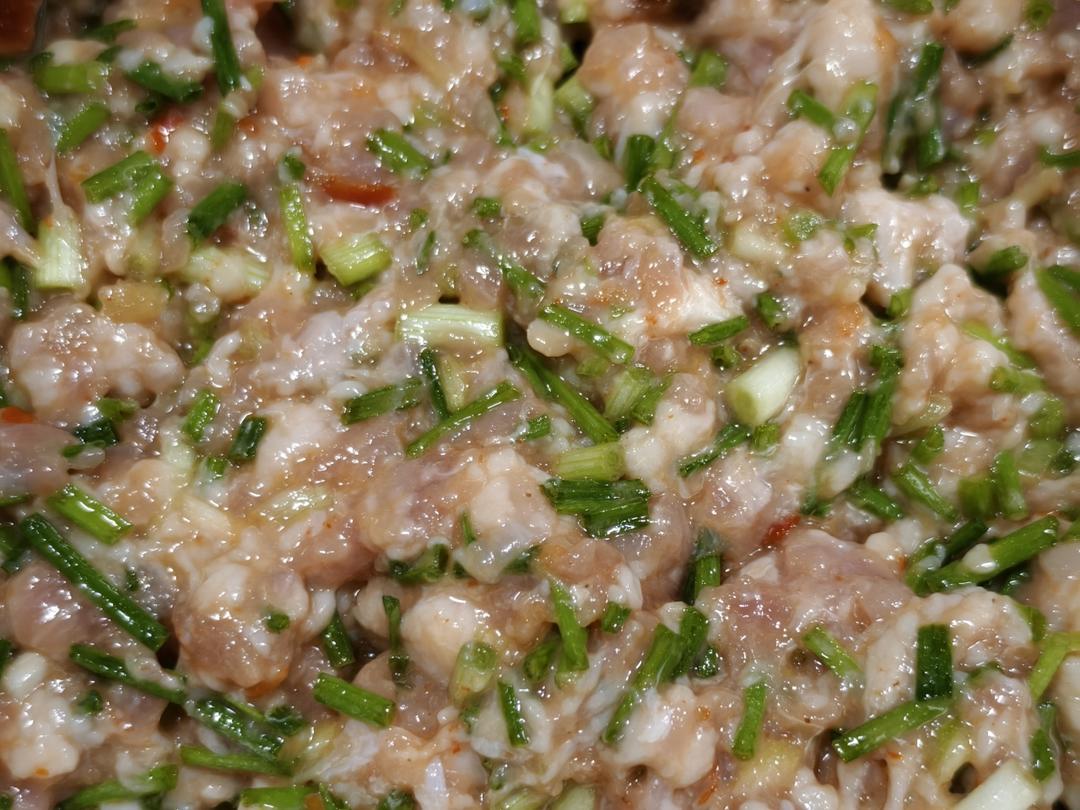 野葱肉馅的做法