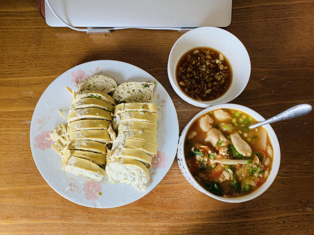 低脂减肥豆腐皮鸡肉卷