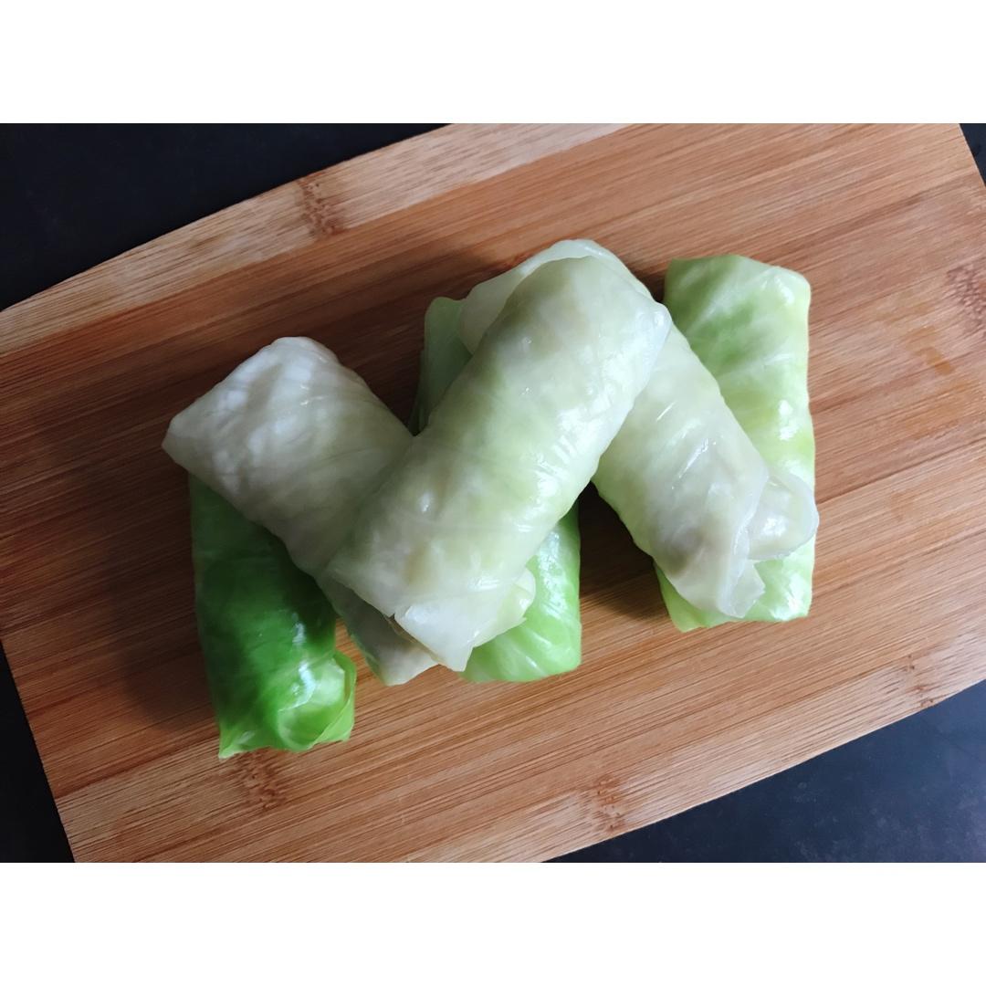 低卡豆腐鸡肉高丽菜卷