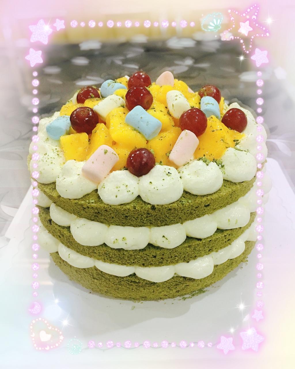 水果抹茶裸蛋糕
