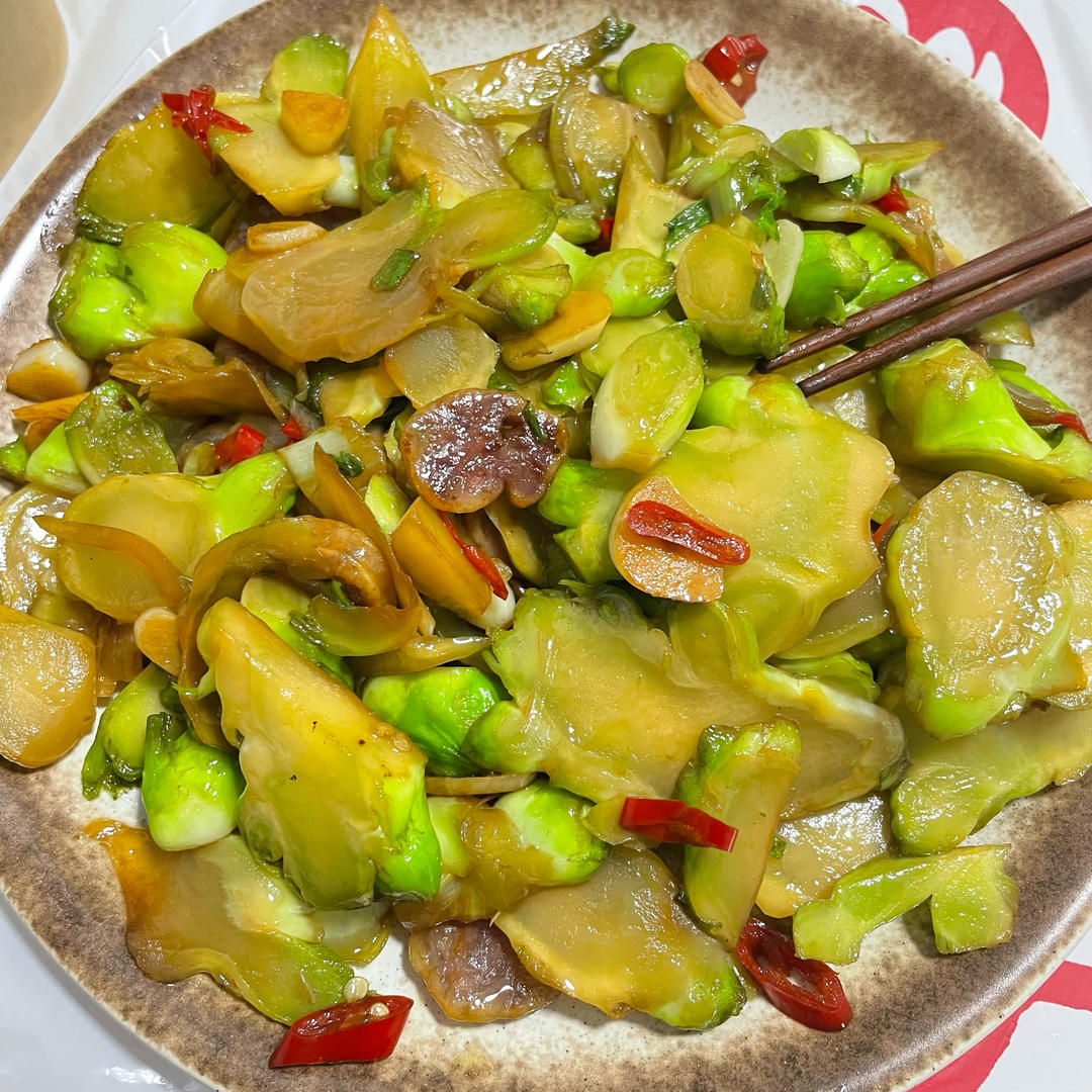 儿菜炒腊肉