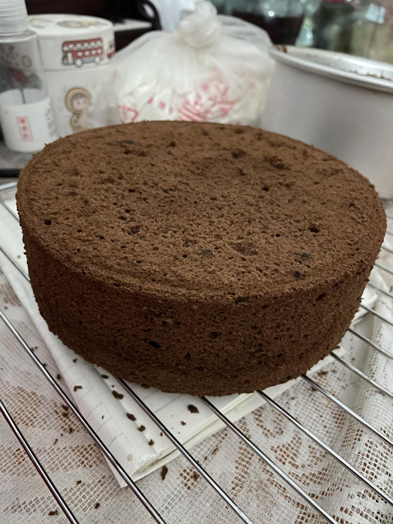 6寸可可戚风（内附8寸5蛋配方）